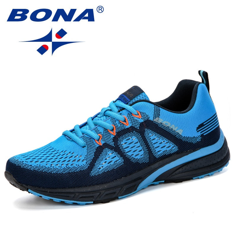 BONA Sneakers Men Shoes Sport Mesh Trainers Lightweight Baskets Femme Running Shoes  Outdoor Athletic Shoes Men
