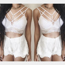 Women Sexy Camis Crop Top Lace Casual Tank Top Vest Sleeveless Summer Shirt Cami Top Ladies Clothes Tees Fashion New 2019