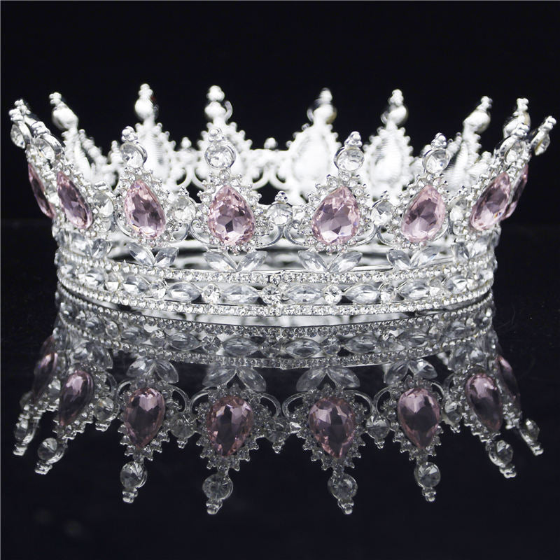 Crystal Vintage Royal Queen King Tiaras and Crowns Men/Women Pageant Prom Diadem Hair Ornaments Wedding Hair Jewelry Accessories