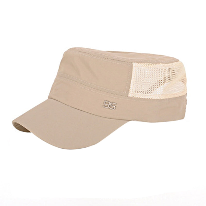 Adjustable Outdoor Baseball Cap Breathable Flat Mesh Hat Sun Hats for Men