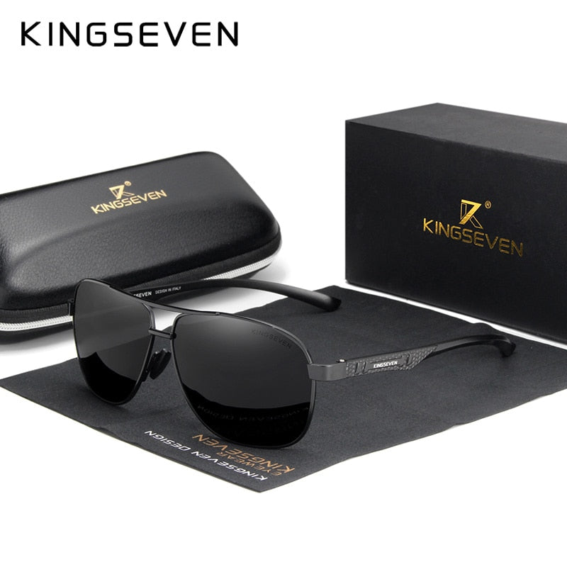 KINGSEVEN Brand Men Aluminum Sunglasses Polarized UV400 Mirror Male Sun Glasses Women For Men Oculos de sol