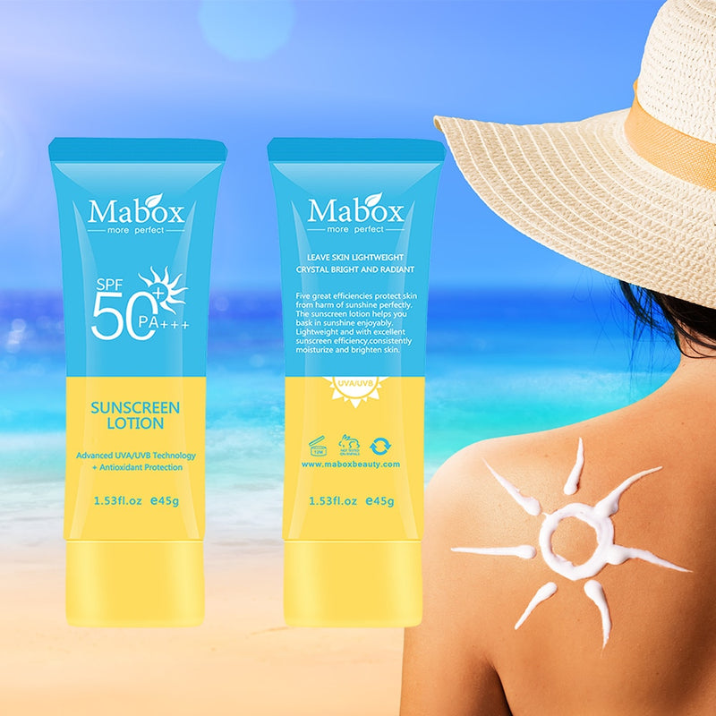 MABOX Face, body sunscreen whitening sunscreen sunscreen cream anti-aging oil control moisturizing SPF 50 Prevent sunburn