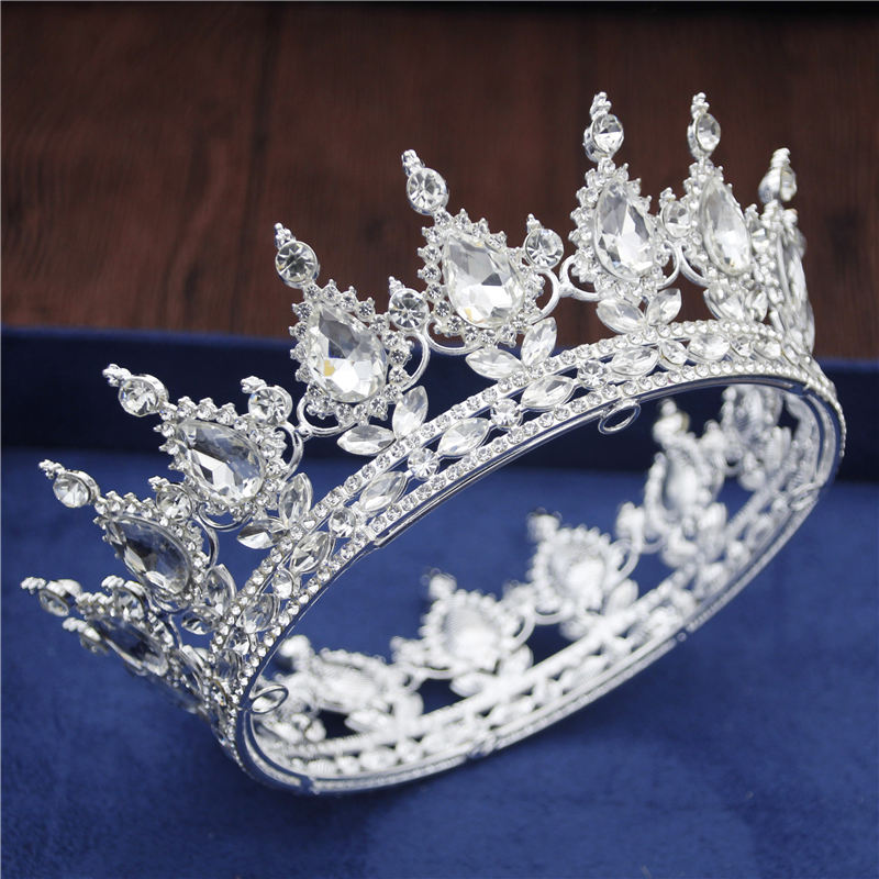 Crystal Vintage Royal Queen King Tiaras and Crowns Men/Women Pageant Prom Diadem Hair Ornaments Wedding Hair Jewelry Accessories