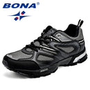 BONA Classics Style Men Running Shoes Cow Split Mesh Men Sport Shoes