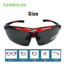 NEWBOLER 2 Frame Polarized Cycling Sun Glasses Outdoor Sports Bicycle Glasses Men Women Bike Sunglasses Goggles Eyewear 5 Lens