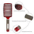 Hair Scalp Massage Comb Bristle Nylon Hairbrush Detangle Women Wet Curly Hair Comb Professional Massage Comb Brush for Salon