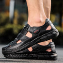 Classic Mens Sandals Genuine Leather Sandals Men Outdoor Casual Lightweight Sandal Fashion Men Slipper Size 38-48