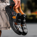 Classic Mens Sandals Genuine Leather Sandals Men Outdoor Casual Lightweight Sandal Fashion Men Slipper Size 38-48