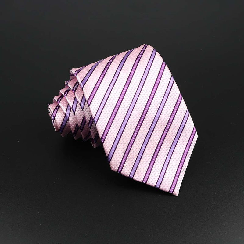 Fashion Polyester Necktie For Men Business Meeting Formal Striped Dot Floral 8cm Jacquard Tie Daily Wear Cravat Suit Accessories