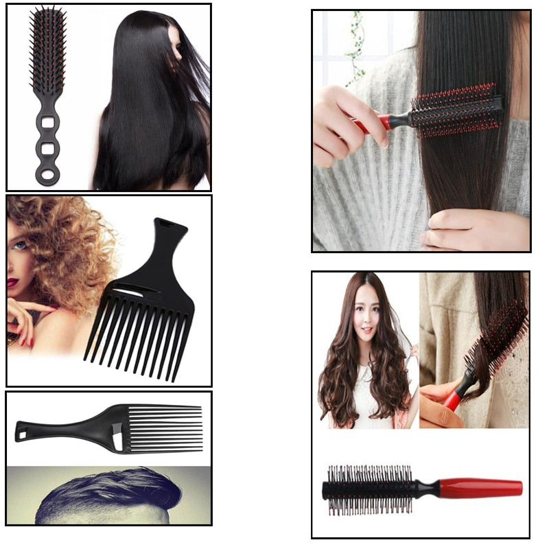 Grove Hairdress Comb Heat Resistant Woman Wet Hook Curly Hair Brushes Pro Salon Dyeing Styling Tools Coarse Wide Spikes Tooth