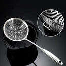 Kitchen Large Colander Stainless Steel Filter Spoon Skimmer Cooking Utensils Noodles Scoop Strainer Home Kitchenware with Hooks