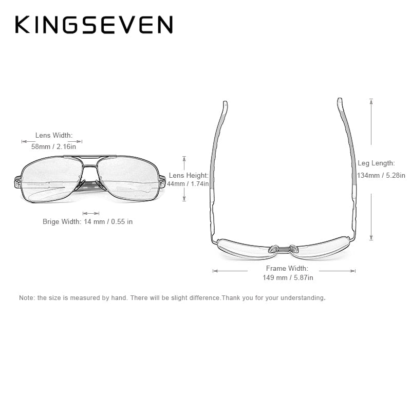 KINGSEVEN Aluminum Brand Pilot Polarized Sunglasses Men Women Fashion Frame Male Sun Glasses For Driving Oculos de sol