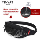 TINYAT Men Waist Bag Pack Purse Casual Large Phone Belt Bag Pouch Women's Canvas Travel Phone Bag Fanny Banana Bag Hip 4 Pockets