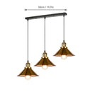 Retro Industrial Ceiling Chandeliers Iron E27 Pendant Lamps For Kitchen Bedroom Restaurant Home Black/Gold 3 Heads Hanging Light