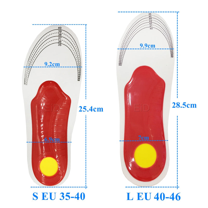 Premium Orthotic Gel High Arch Support Insoles Gel Pad 3D Arch Support Flat Feet Women Men orthopedic Foot pain Unisex Feet Care