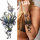 Fashion Mandala Flower Fake Tattoo Stickers For Women Adults Geometry Totem Temporary Tattoos DIY Party Waterproof Tattos Leaves