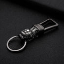 Honest Luxury Men Women Car Keychain Leapard Dragon Genuine Leather Rope Key Ring for Male Jewelry Creativity Gift Wholesale