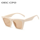 OEC CPO New Fashion Cat Eye Sunglasses Women Fashion Brand Designer Sun Glasses Female Trend Shades Brown Eyewear UV400 O947