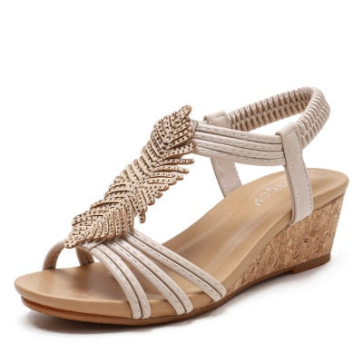 New Arrival Women Shoes Comfort Rome Gladiator Casual Beach Sandals Woman Summer Zip Sandalias Large Size 35-42E388