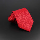 Fashion Polyester Necktie For Men Business Meeting Formal Striped Dot Floral 8cm Jacquard Tie Daily Wear Cravat Suit Accessories