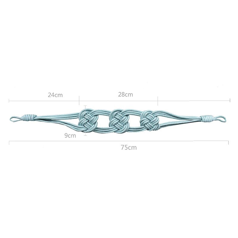 1Pc Polyester Curtain Tieback Handmade Weave Curtain Rope Buckle Chinese Knot Curtains Holdback Bandage Accessory Home Decor