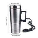 Stainless Steel Vehicle Heating Cup 12V/24V Heat Insulation Electric Car Kettle Camping Travel Kettle Water Coffee Thermal Mug