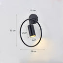Decoration Loft Indoor Wall Lamp Glass Shade for Bedroom Stair Modern Minimalist Bedside Lights Black E27 Base