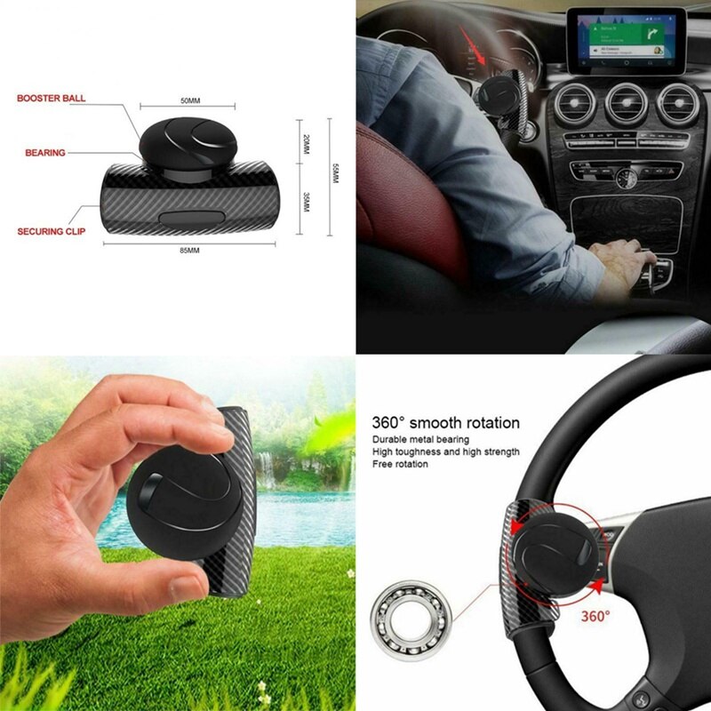 Car Steering Wheel Booster Ball-360°Dispositivo De Direção