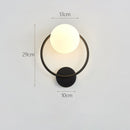 Decoration Loft Indoor Wall Lamp Glass Shade for Bedroom Stair Modern Minimalist Bedside Lights Black E27 Base