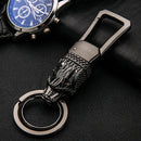 Honest Luxury Men Women Car Keychain Leapard Dragon Genuine Leather Rope Key Ring for Male Jewelry Creativity Gift Wholesale