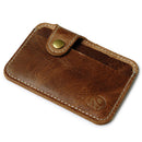 Leather Card Wallet Men Business Bank Card Holder Thin Credit Card Case Convenient Small Cards Pack Cash Pocket