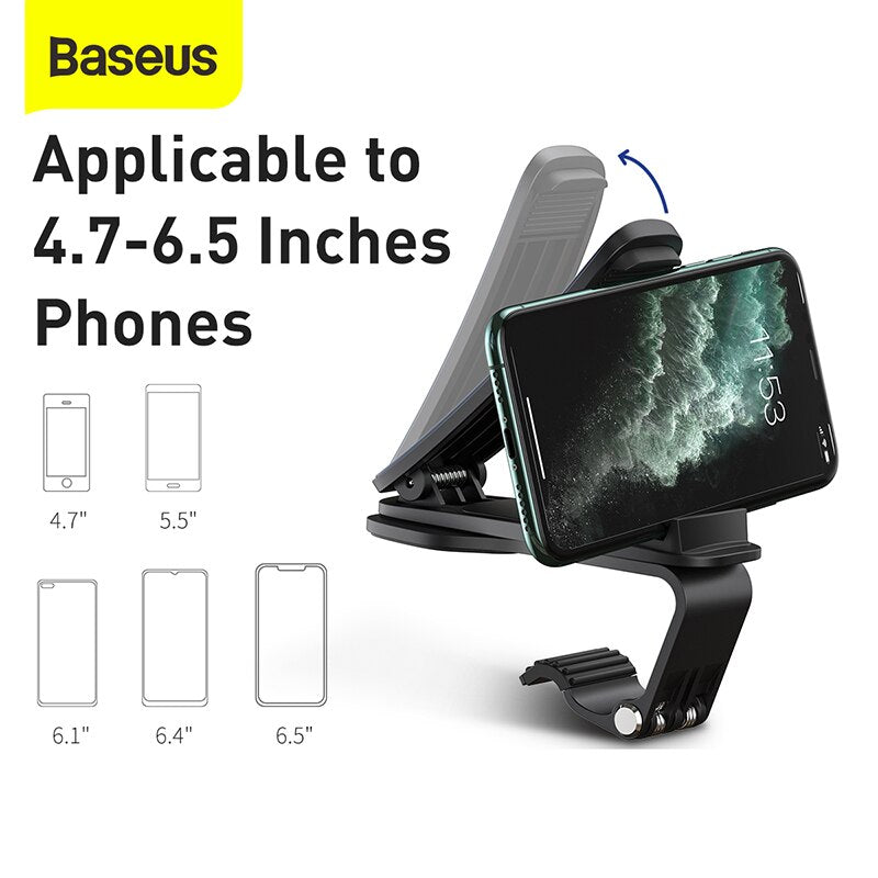 Baseus Car Phone Holder For Car center console Universal Phone Holder for 4.7-6.5 Inchs Car Mount Adjustable Car Phone Stand