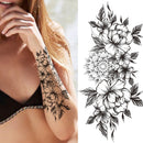 Fashion Mandala Flower Fake Tattoo Stickers For Women Adults Geometry Totem Temporary Tattoos DIY Party Waterproof Tattos Leaves