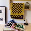 Retro Color Matching Long-Staple Cotton Skin-Friendly Towel Checkerboard Plaid Face Bath Towels Soft Absorbent Face Towel