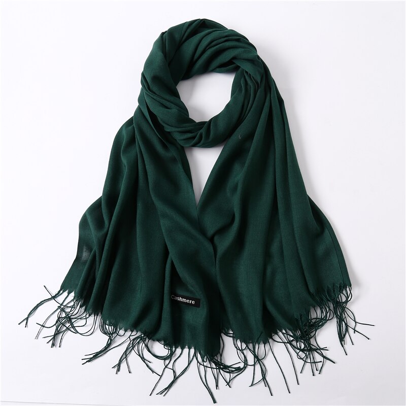 Solid Color Soft Women Scarf Cashmere-like Scarves Lady Thin Shawls Wr