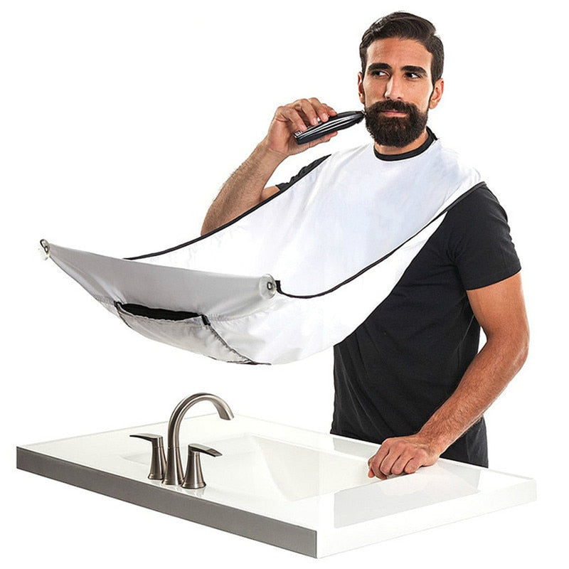 Shaving Wai Men's Style Apron Transparent Suction Cup Male Shaving Apron Bathroom Beard Catcher Care Clean Hair Holder Creative