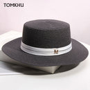 Straw Sun Hats Wide Brim Beach Hat Summer Hats Letter M Ribbon Sun Sunscreen Spring Women Caps sombreros de Free Shipping