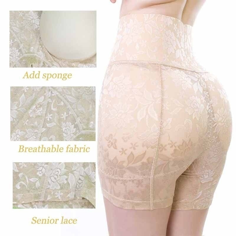 Women Sexy Push Up Padded Panties Lady Fake Ass Underwear Lace Padded