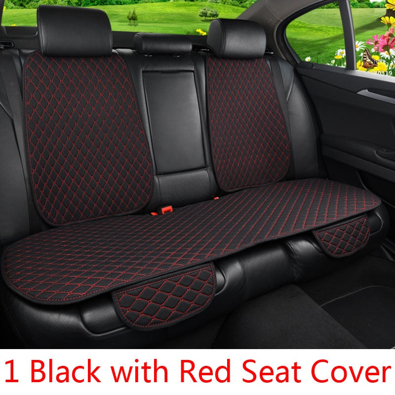 Car Seat Cover Protector Auto Flax Front Back Rear Backrest Linen Seat