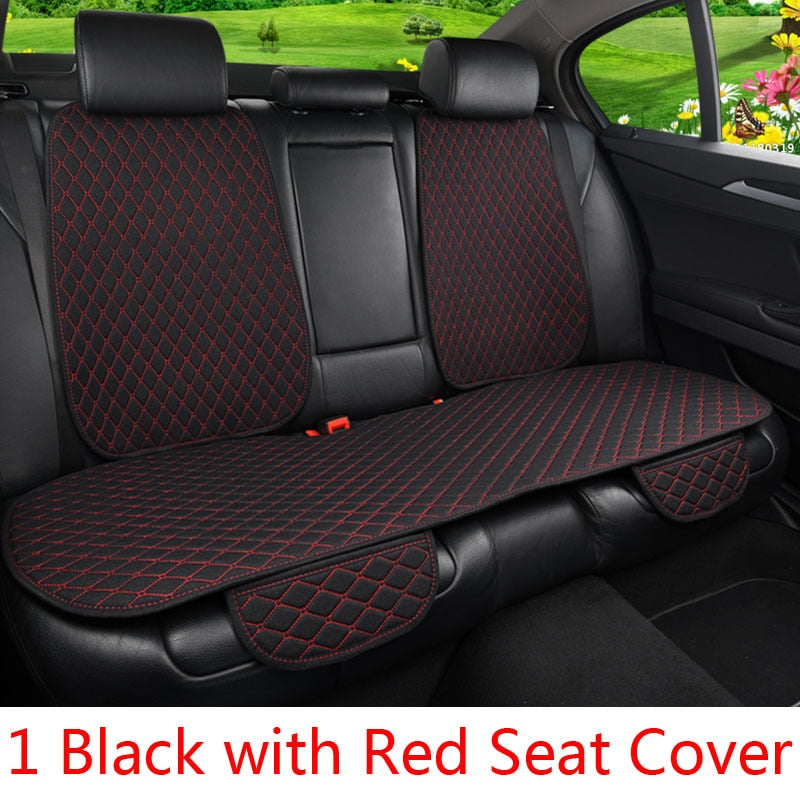 Universal Front and Rear Linen Car Seat Cover Cushion Car Seat