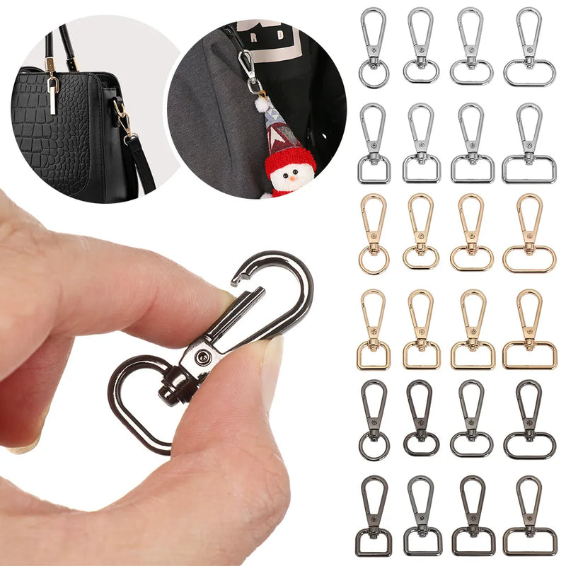 5Pcs Hot Sale Metal Bags Strap Buckles Lobster Clasp Collar Carabiner Snap Keychain Hook Outdoor Tools Accessories 13/15/20/25mm