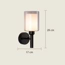 Decoration Loft Indoor Wall Lamp Glass Shade for Bedroom Stair Modern Minimalist Bedside Lights Black E27 Base