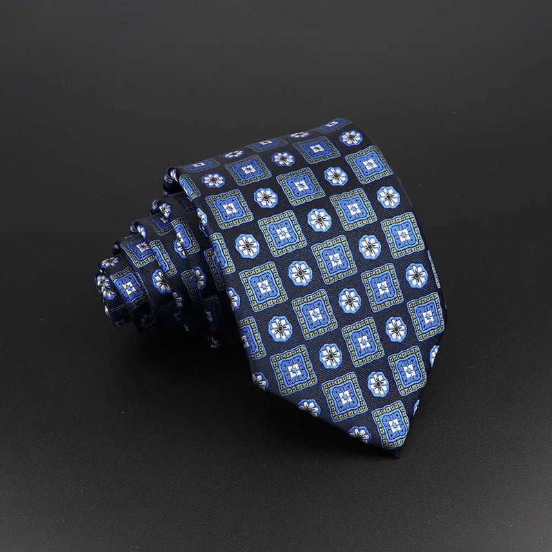 Fashion Polyester Necktie For Men Business Meeting Formal Striped Dot Floral 8cm Jacquard Tie Daily Wear Cravat Suit Accessories