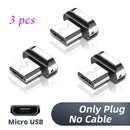 3 PCS Square Magnetic Tips for Mobile Phone Replacement Parts Micro Type C Magnet Charger Cable Plug Converter Charging Adapter