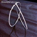 New Fashion Exaggerated Style Shiny Crystal Rhine women&#39;s Big Round Earrings exquisite luxury women&#39;s Earrings Jewelry Gift