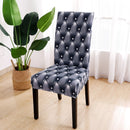 Square lattice printed stretch chair cover for dining room office banquet chair protector elastic material armchair cover