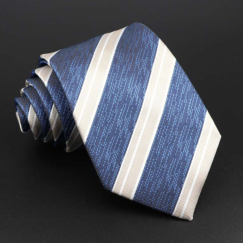 Fashion Polyester Necktie For Men Business Meeting Formal Striped Dot Floral 8cm Jacquard Tie Daily Wear Cravat Suit Accessories