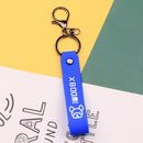 Fashion French Bulldog Keychain Bag Pendant Leather Car Keychain Couple Key Holder Chain Ring Cute Dog Trinket Animal Keyfob