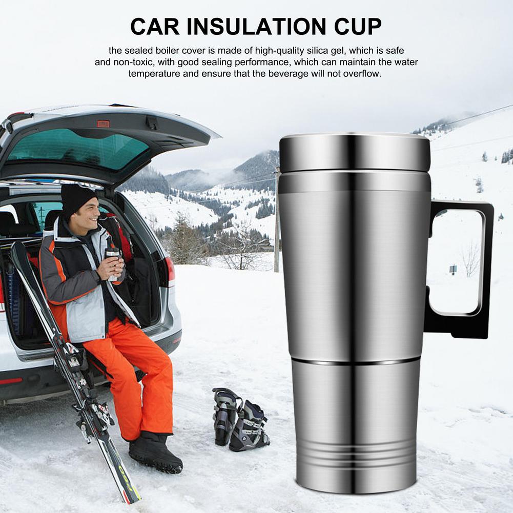 Heated Travel Mug, Heated Coffee Mug Warmer Electric Car Cup, 12V Car Heated  Mug Vehicle Heating Cup Heated Travel Mug With Lid Car Heating Cup, For Heating  Coffee For Heating 