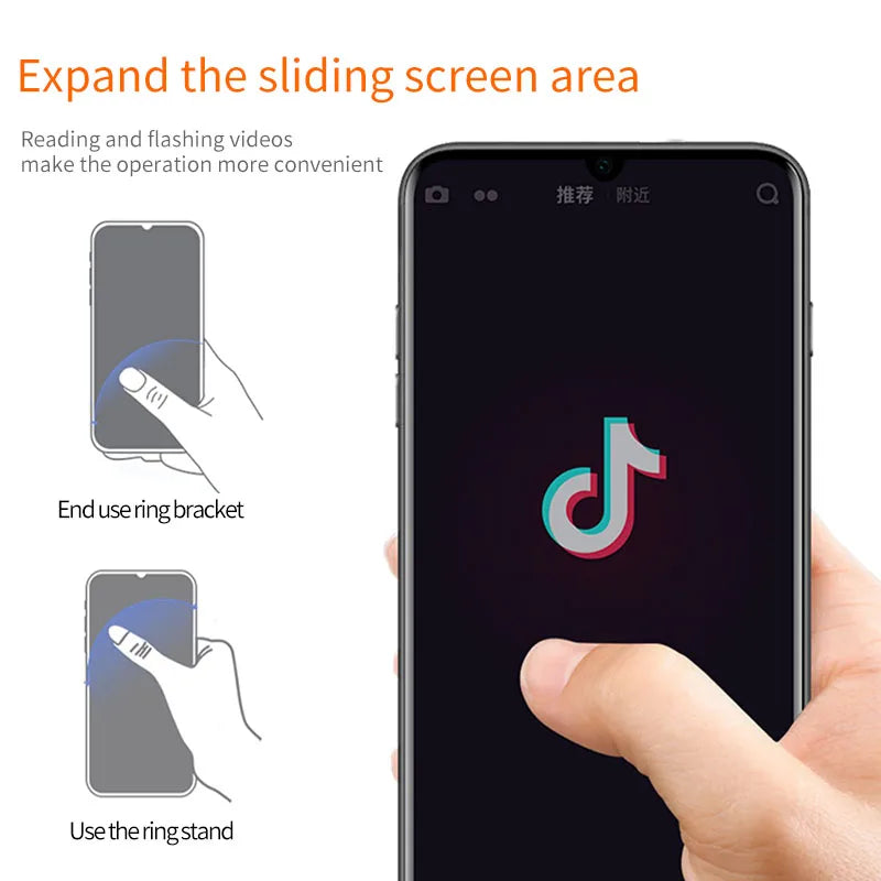 Universal Stent Mobile Phone Holder Stand Finger Ring Magnetic For cute Cell Smart Phone Transparent holder for iphone XS MAX 8